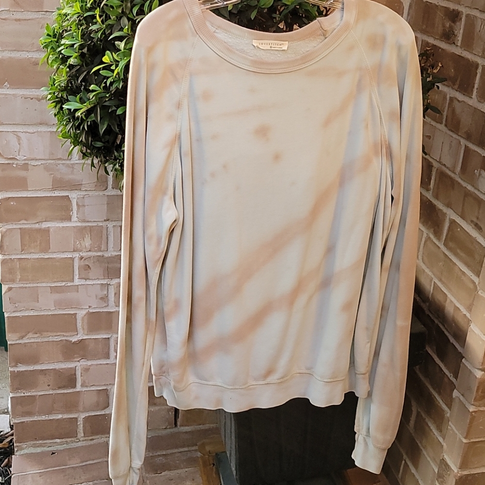 Lovestitch Tie Dye Sweatshirt mint and tan